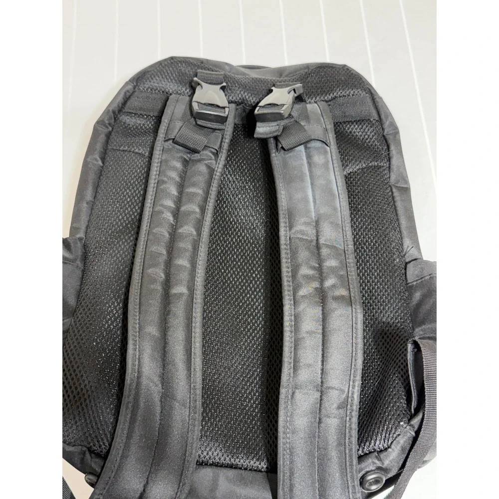 Fisher Price Diaper Bag Backpack Black QuiltedChevron Gold Hardware Multi-Pocket